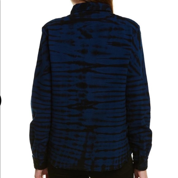 COTTON CITIZEN Santiago Bottom Down Shirt Small black and Blue - Picture 5 of 13